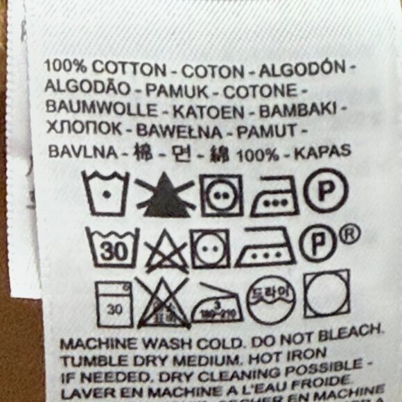 Levi's Women's Long Sleeve Relaxed Fit Button-Up Corduroy Tan Shirt Size Small - Picture 9 of 11